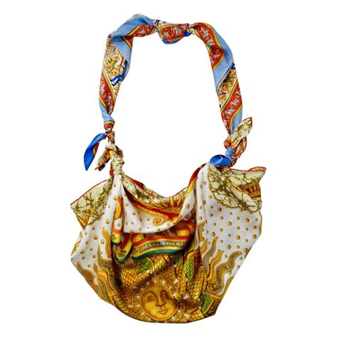 hermes white scarf bag|Hermes bag scarf price.